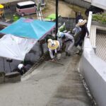 門中墓外周工事